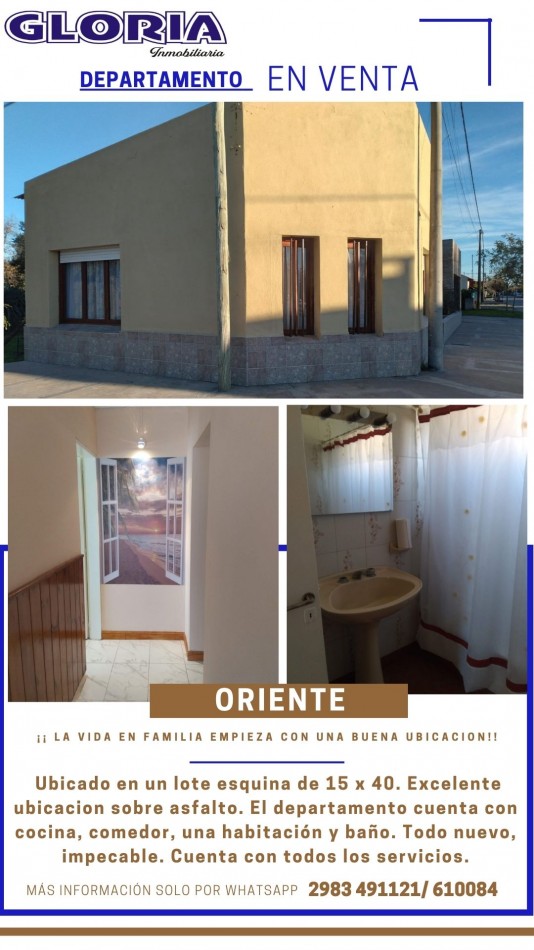 IMPECABLE DEPARTAMENTO EN ESQUINA